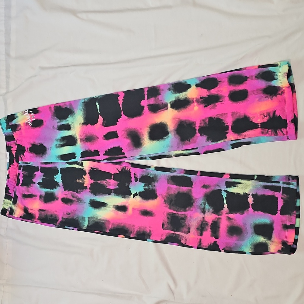 Justice Girls XL 16/18 Fleece Wide Leg Pants Multicolor New
